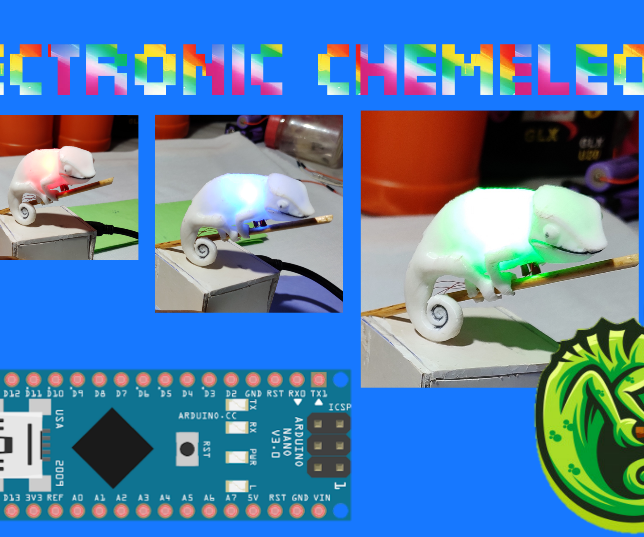  COLOUR CHANGING ELECTRONIC CHAMELEON