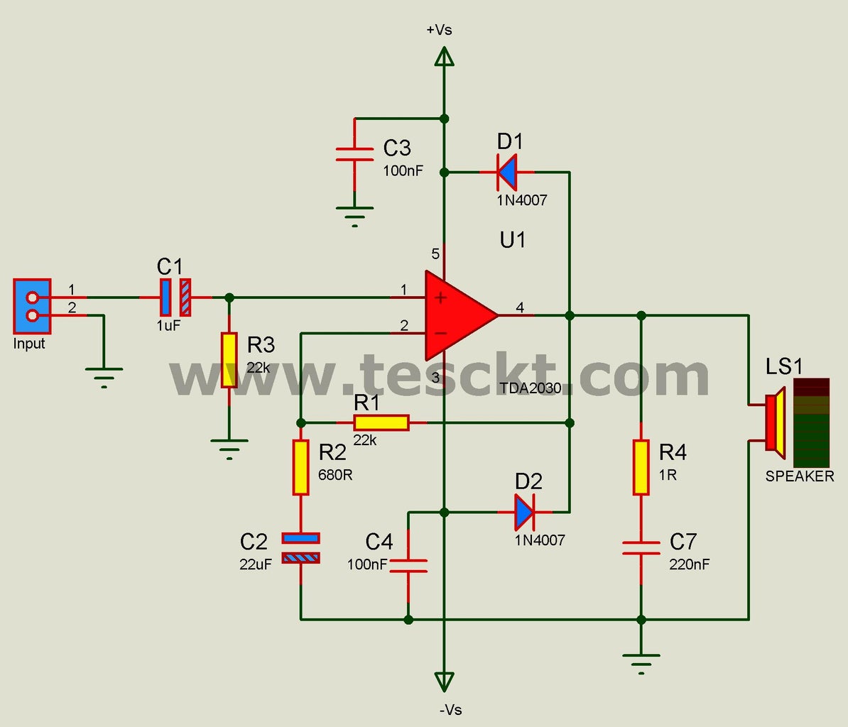 TDA2030 Amplifier Circuit 12v : 3 Steps - Instructables