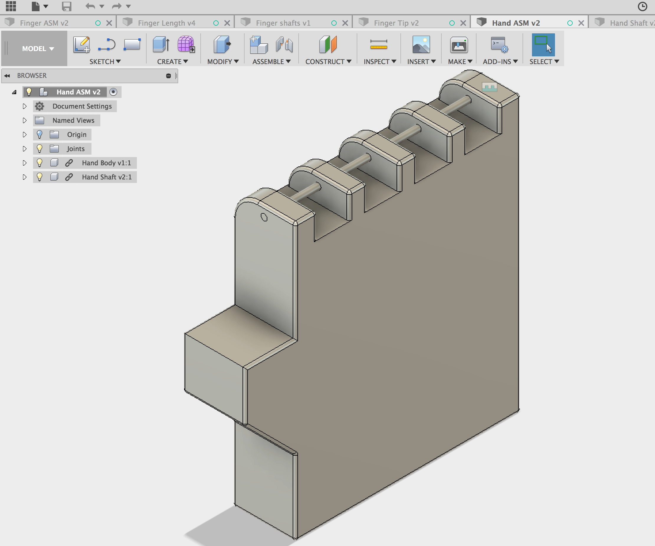 Fusion 360: Movable Hand