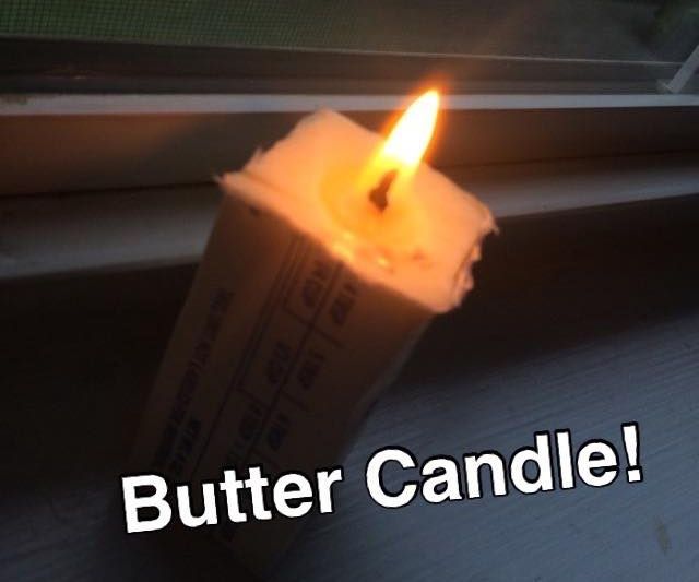 Toilet Paper Butter Candle