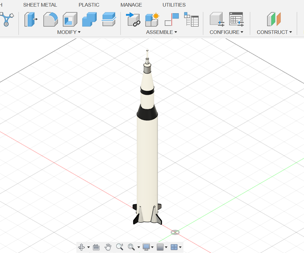 Autodesk Fusion 360 Saturn V Rocket