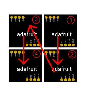 Arrange Dotstar Matrices and Solder