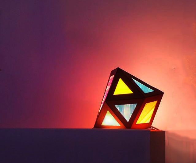 Boba Straw Polyhedron Lamp