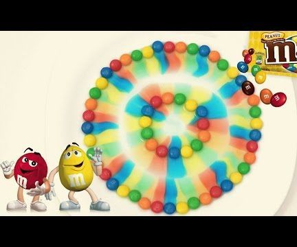  M&M's Rainbow Colorful Magic Experiment