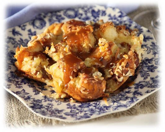Coconut Almond Bread Pudding