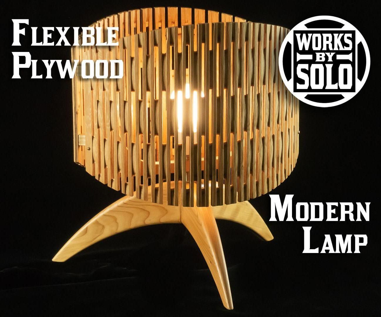 Flexible Plywood Modern Lamp