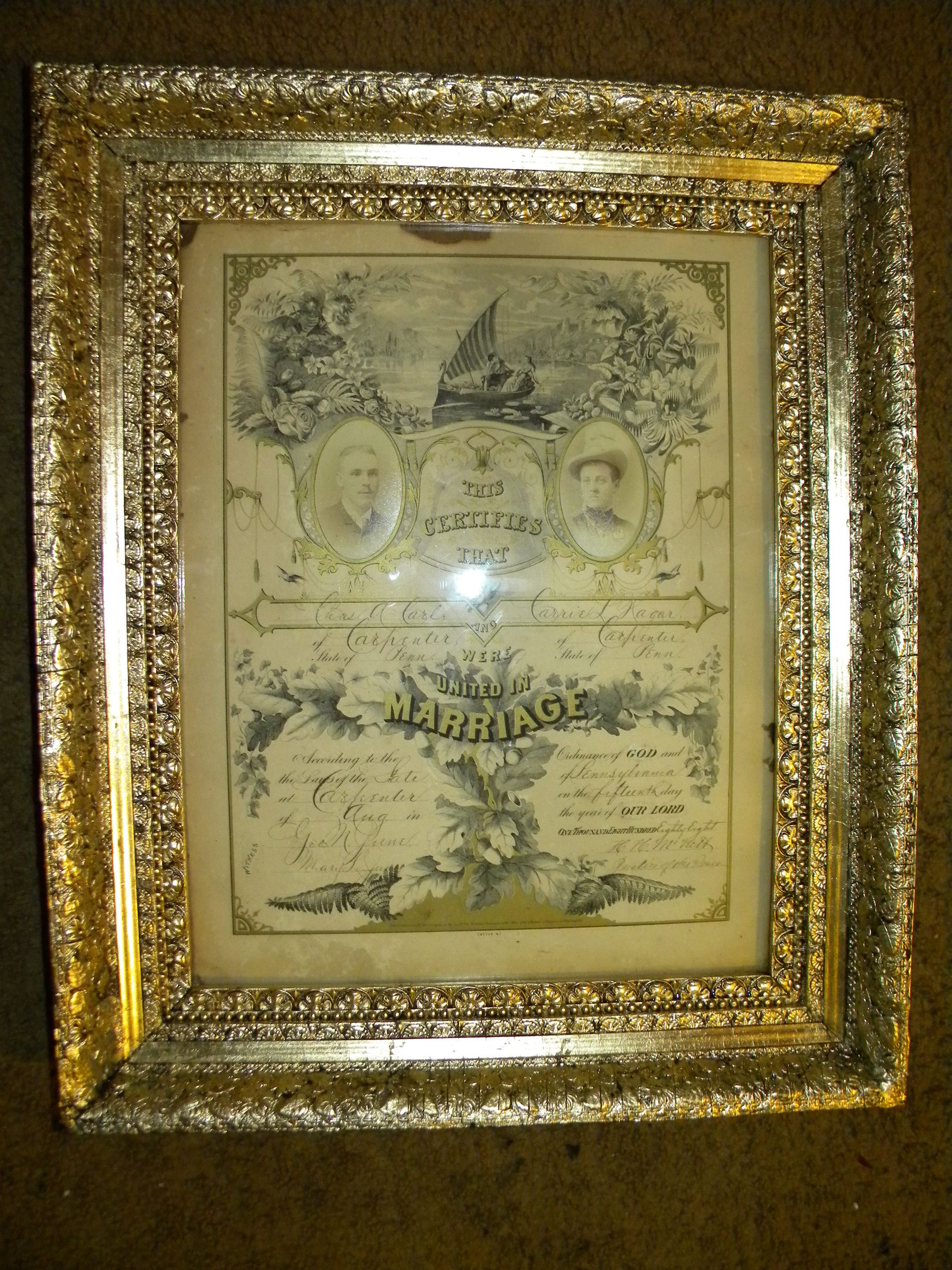 Vintage Plaster and Gold Frame Restored