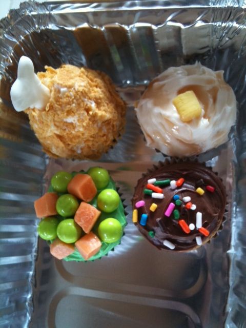 T.V. Dinner Cupcakes