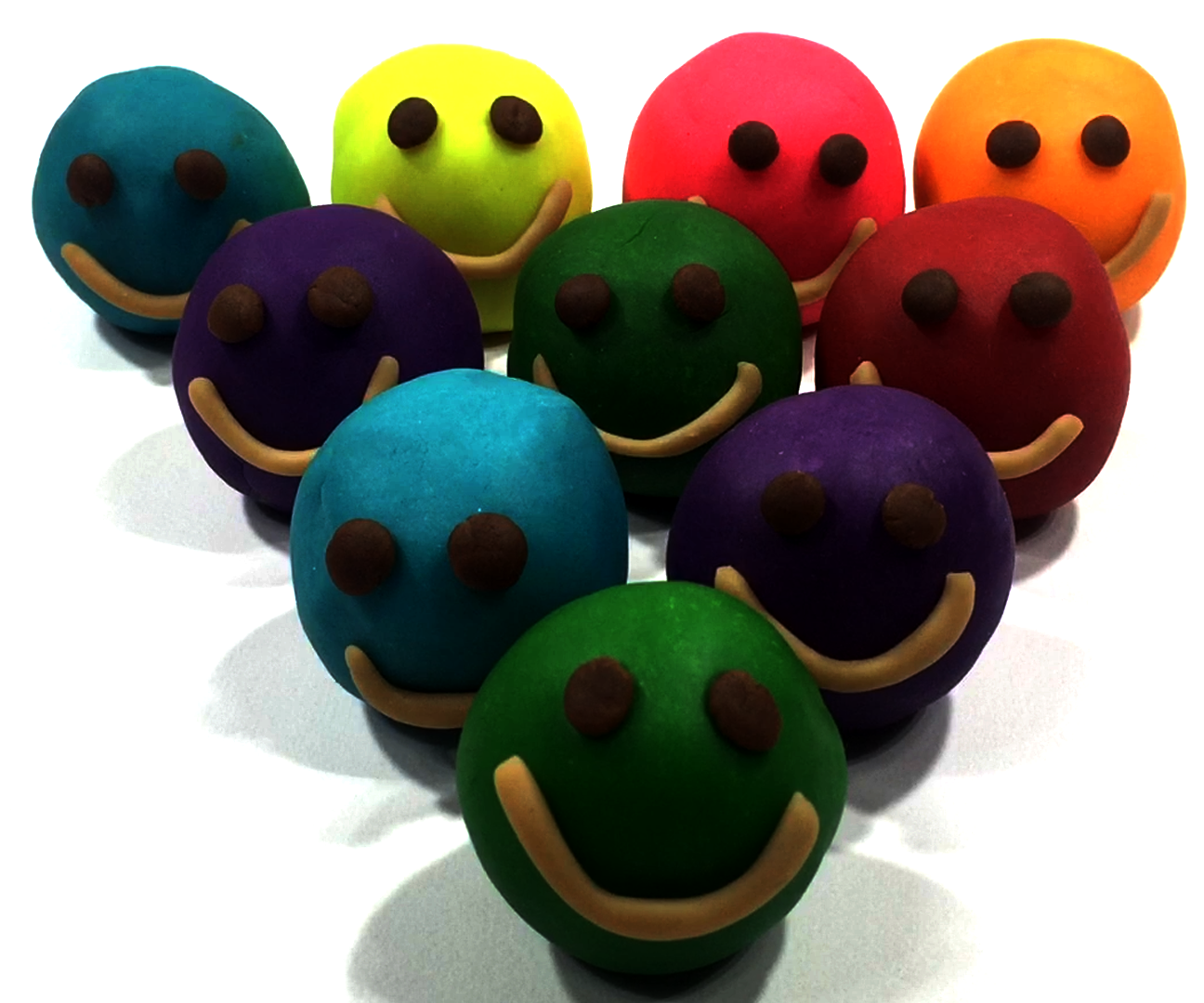 Play Doh Emoji Smile and Kinetic Sand Shapes - Learn Numbers for Kids