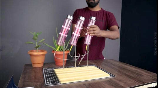 Attach the Bottle With Support Rod 