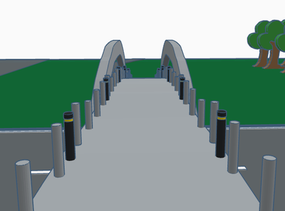 Designing a Bridge to Cross the Road