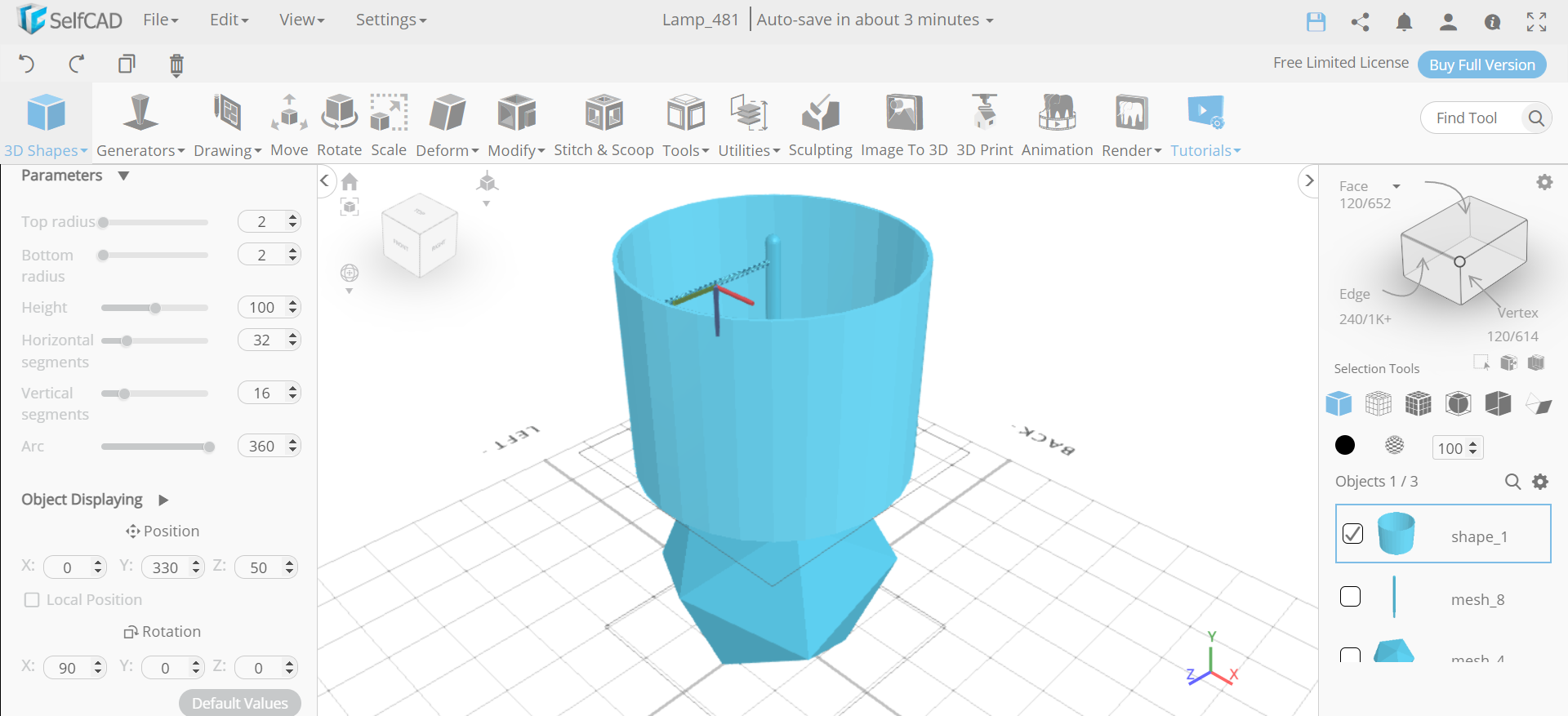 HOW TO CREATE a 3D LAMP USING 3D MODELING SOFTWARE : 8 Steps ...