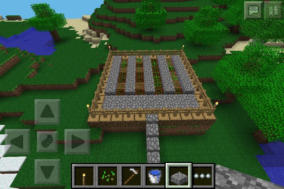 How to Make a Simple Wheat Garden in Minecraft Pe