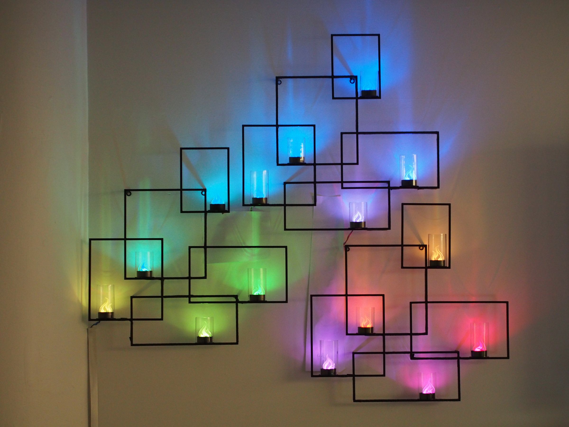 Wall Sconces With Hidden Weather Display and Tangible User Interface
