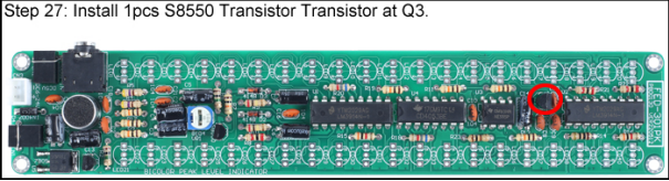 Install 1pcs S8550 Transistor Transistor at Q3