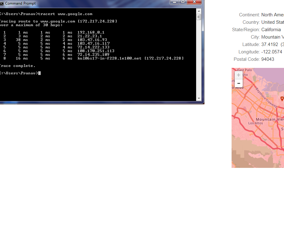 Hacking and Getting Location of a Website (Using CMD) 