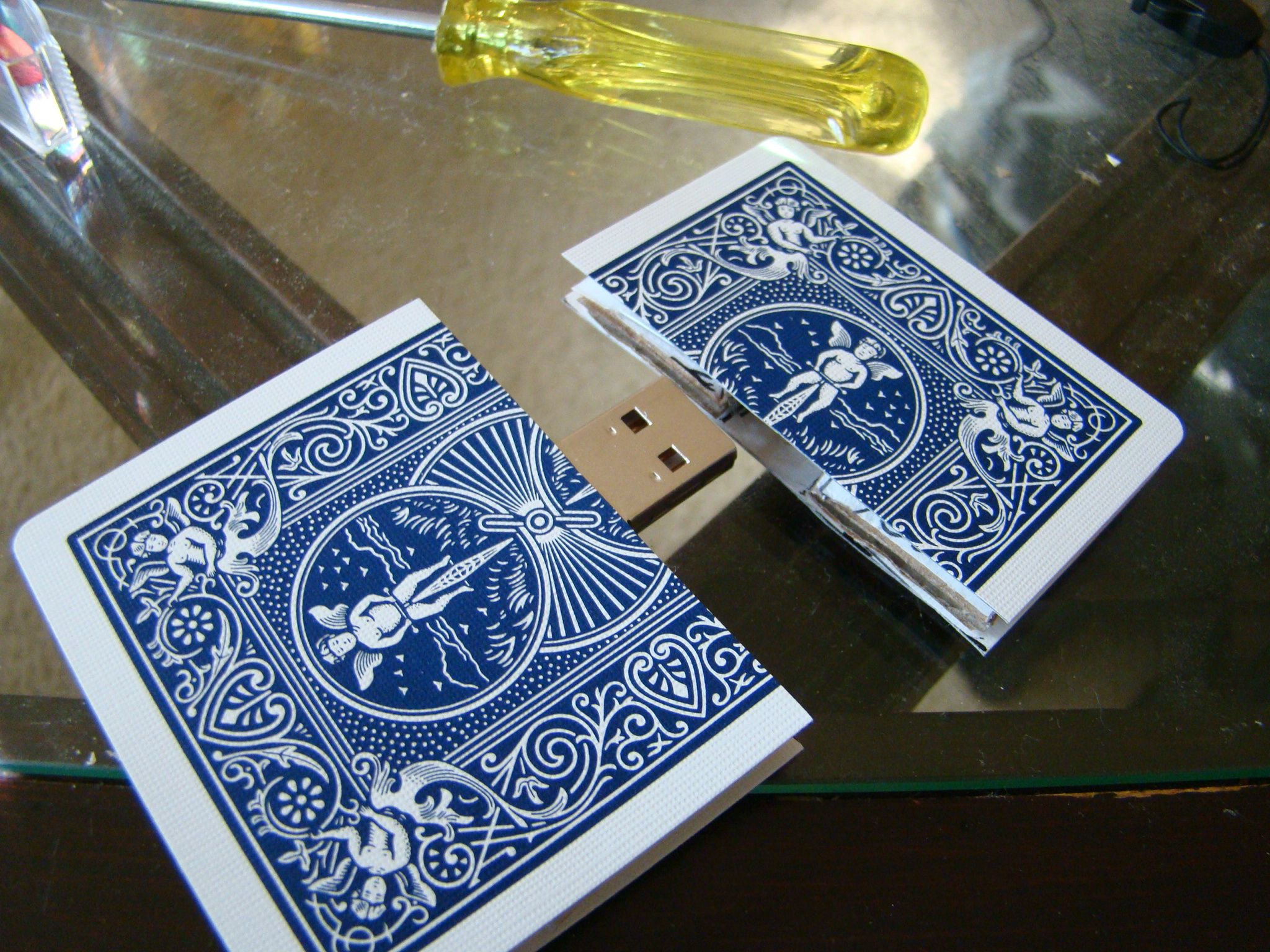 Playing card usb case
