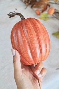 Layer Bigger Pieces on Your Pumpkin Wreath