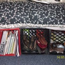 Best Bed Frame...Ever or make a bed with storage out of milk crates