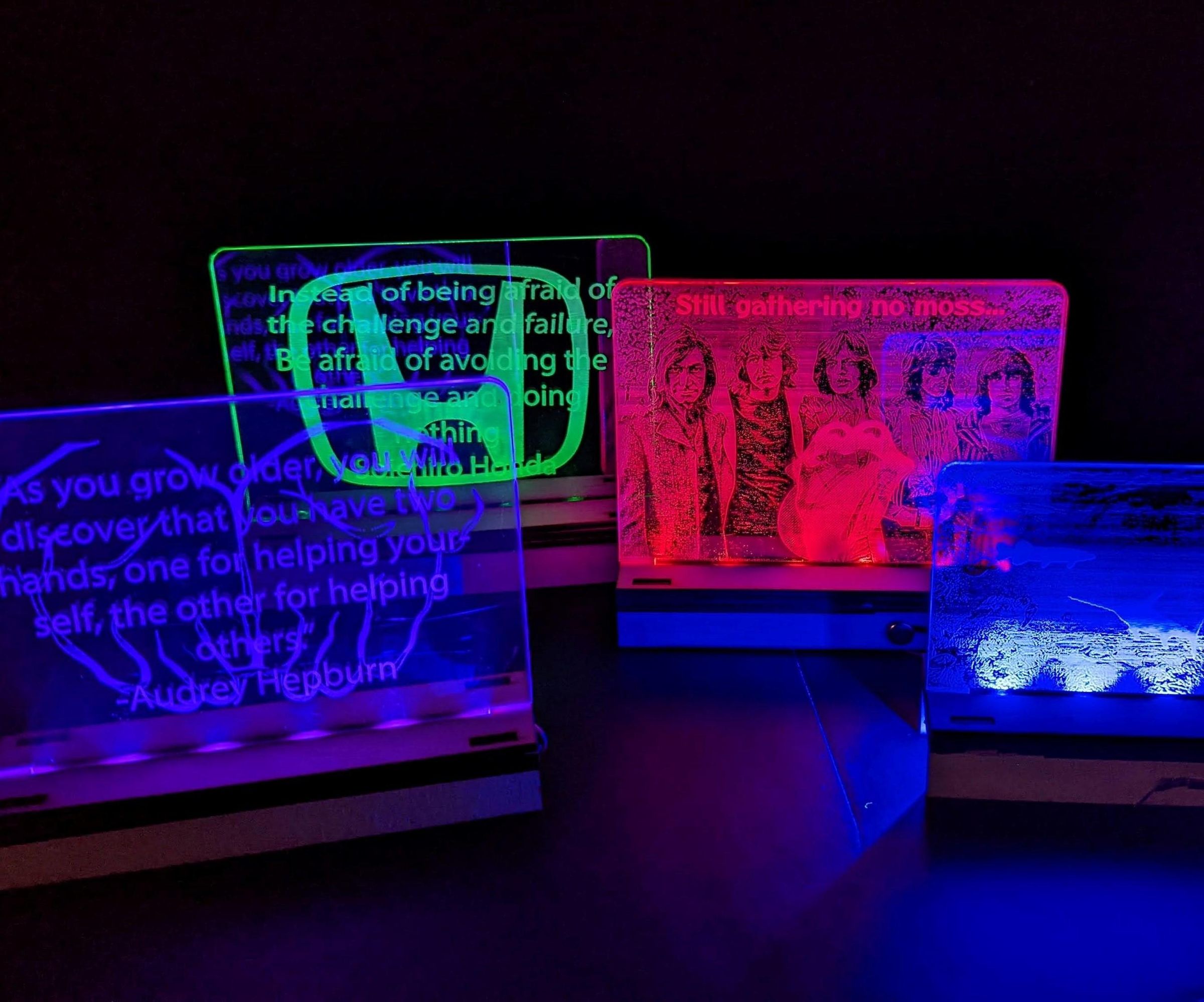 Light-Up Etched Acrylic Display