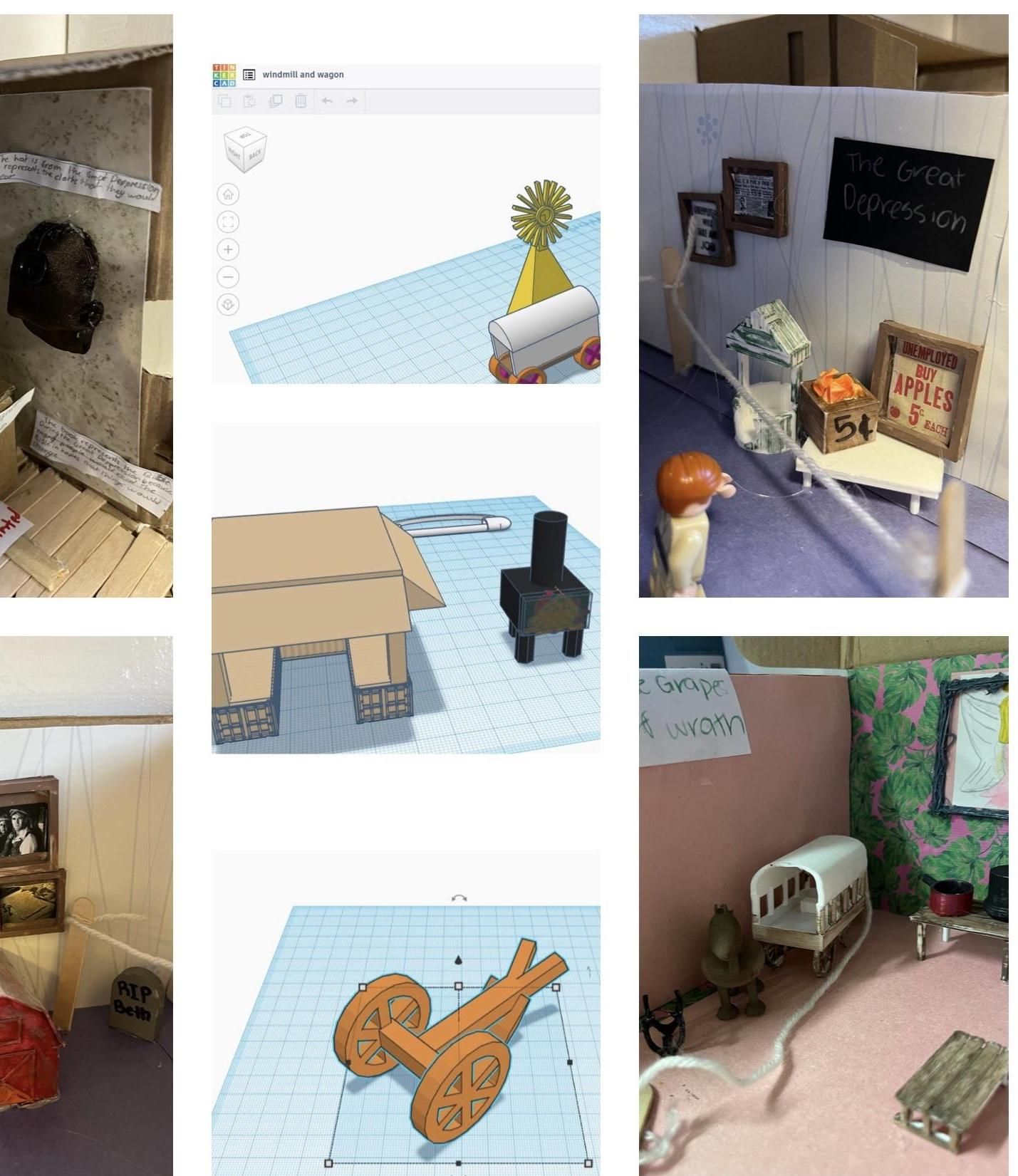 3D Printed Museum Diorama - the Great Depression (ELA)