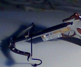 Steampunk-Inspired Functional Toy Crossbow Made From Parts of Two Other Toy Bows and Arrows Sets.