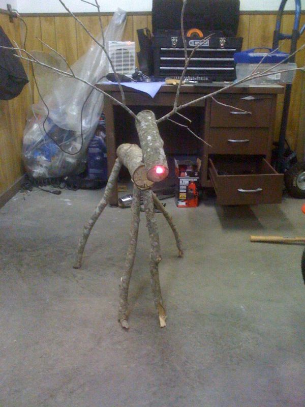 Make Wooden Reindeer From Tree Branches