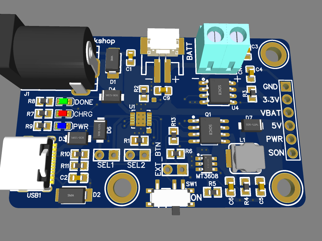 Power Management Board for Battery Powered Projects