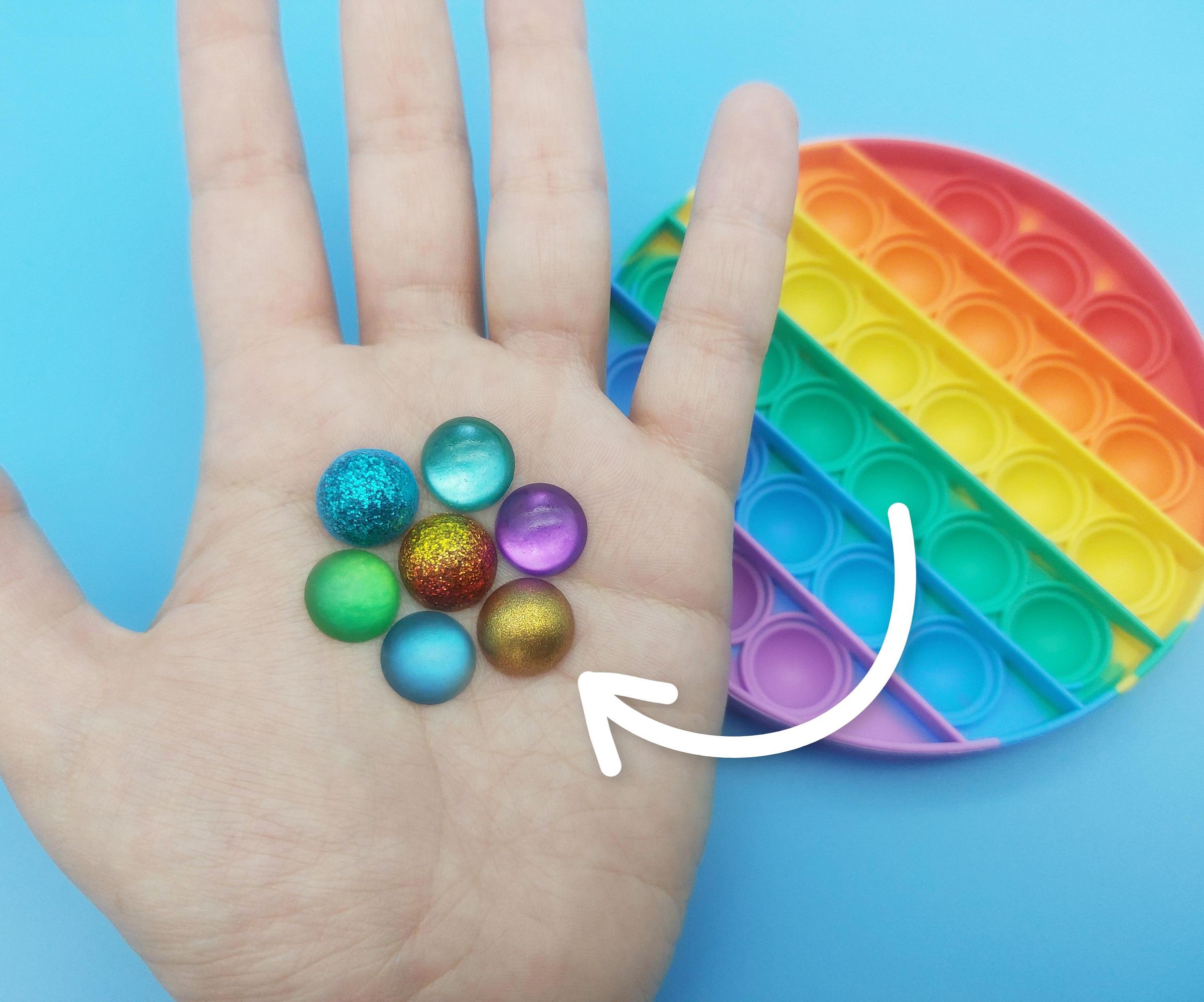 Making Gemstones With a "Pop It" Toy