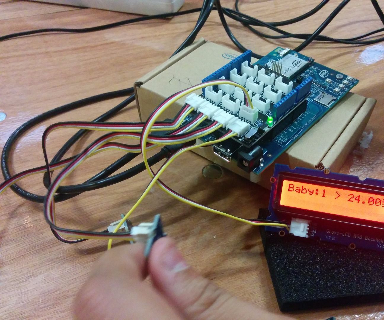 Newborns Monitoring System (Based on Wearable Temperature Sensors and Intel's Edison)