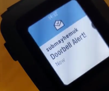 Old Doorbell + Pebble Smartwatch = Smart Old Doorbell