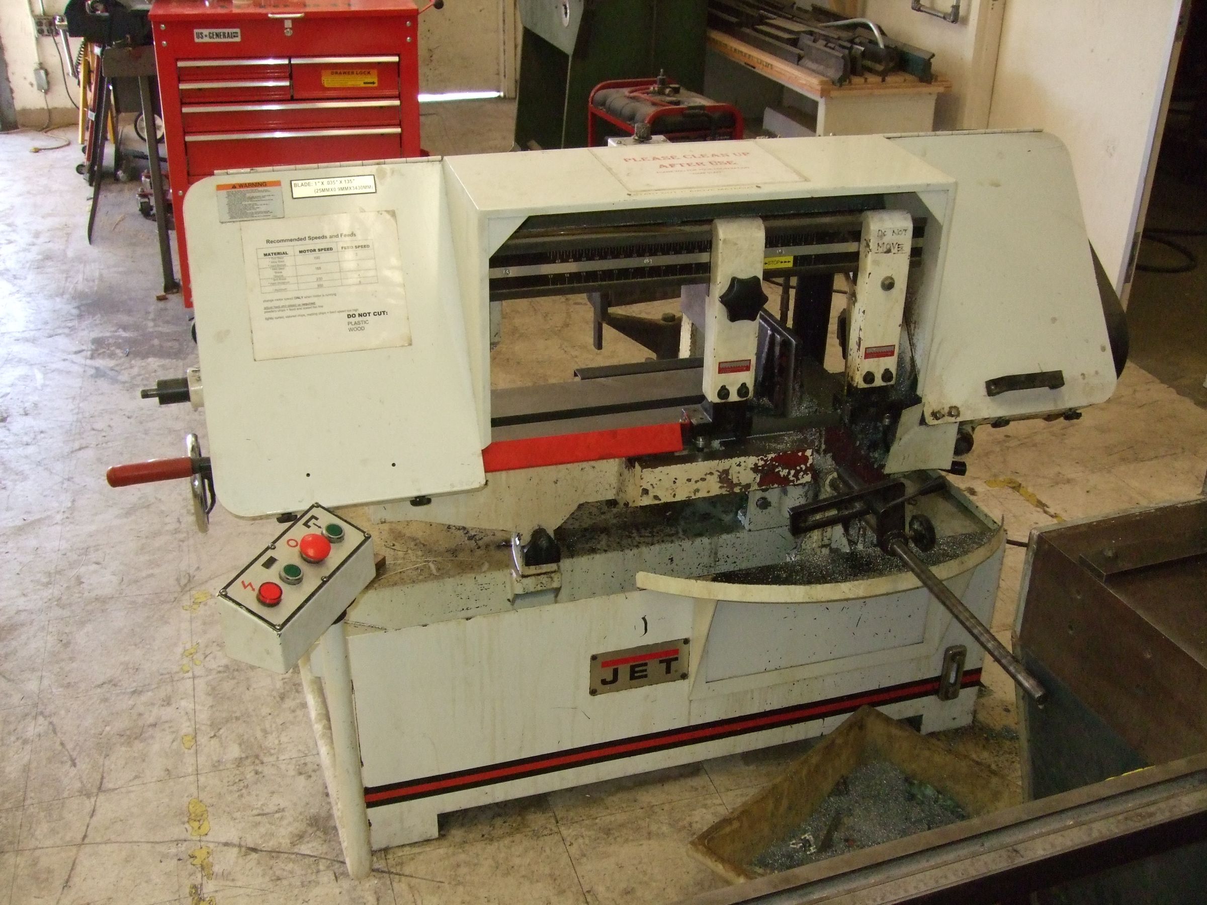 Accurate Angle Cuts on a Horizontal Bandsaw