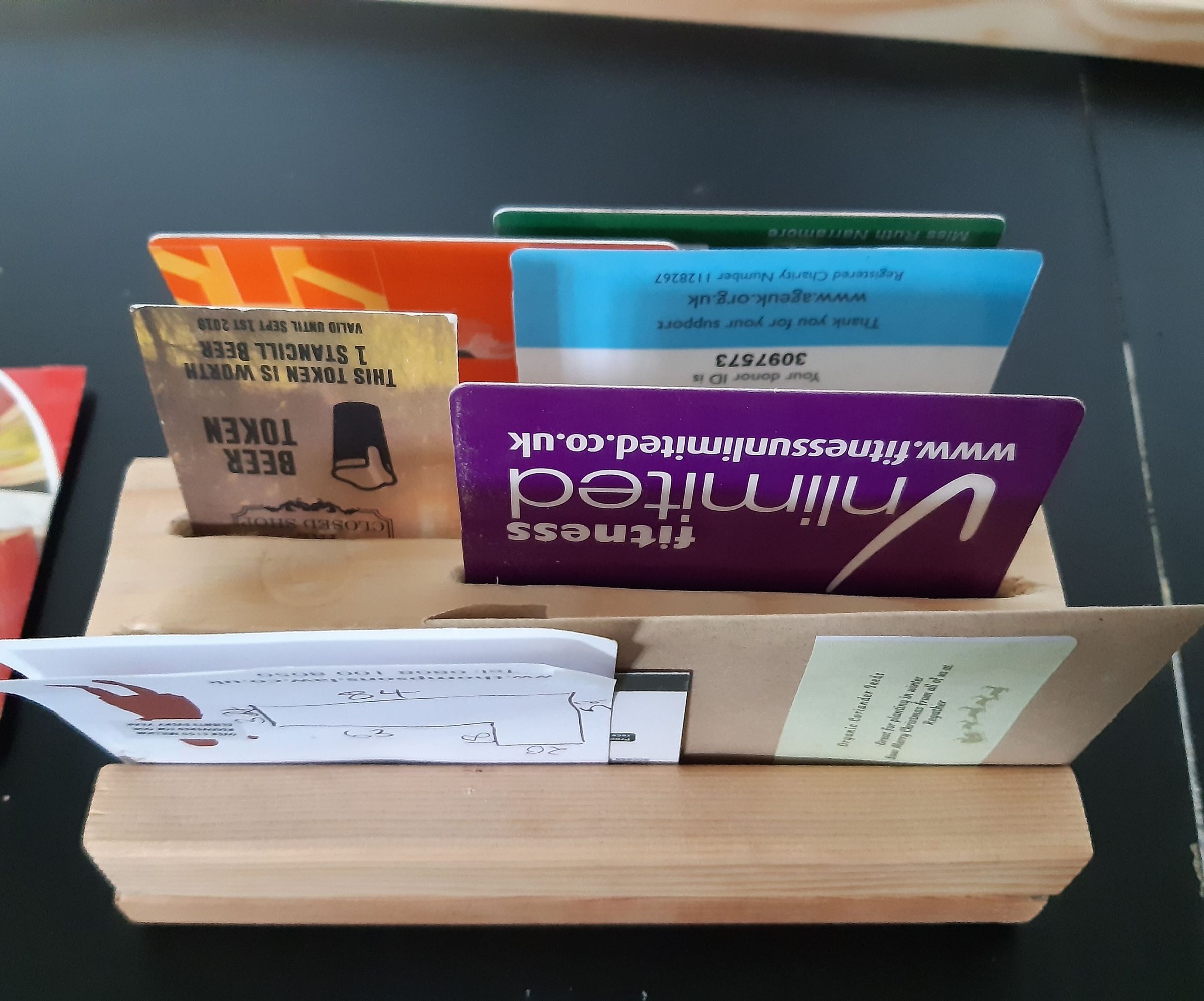 Upcycled Wood Card Holder