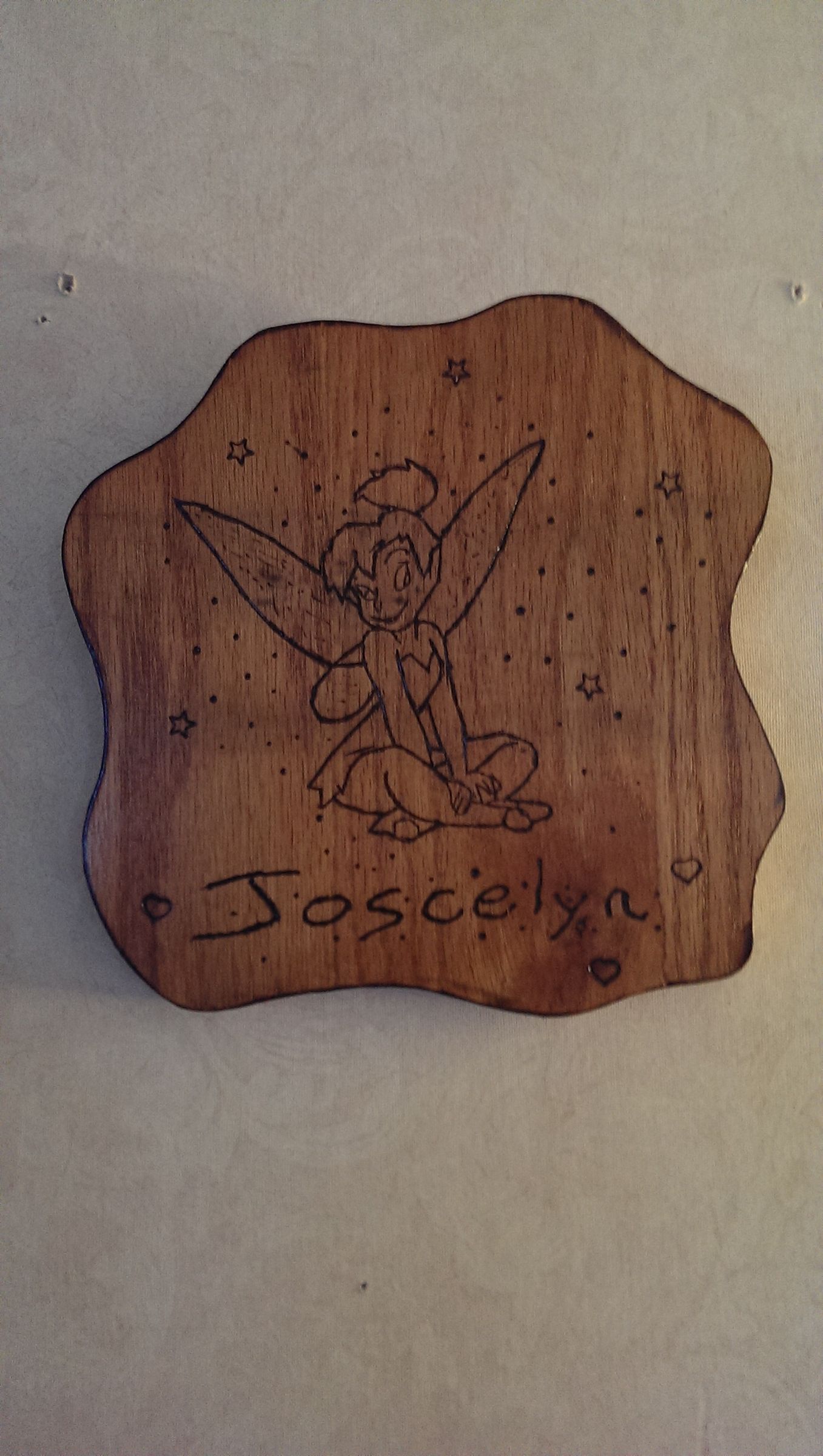 Wood Burned Name Plate