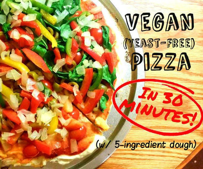 Fast, Easy, Yeast-Free Vegan Pizza!