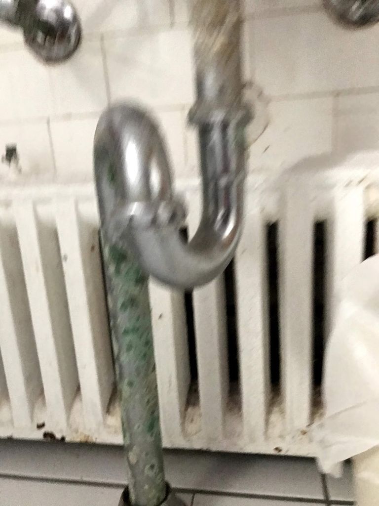 Rust on sink drain pipe