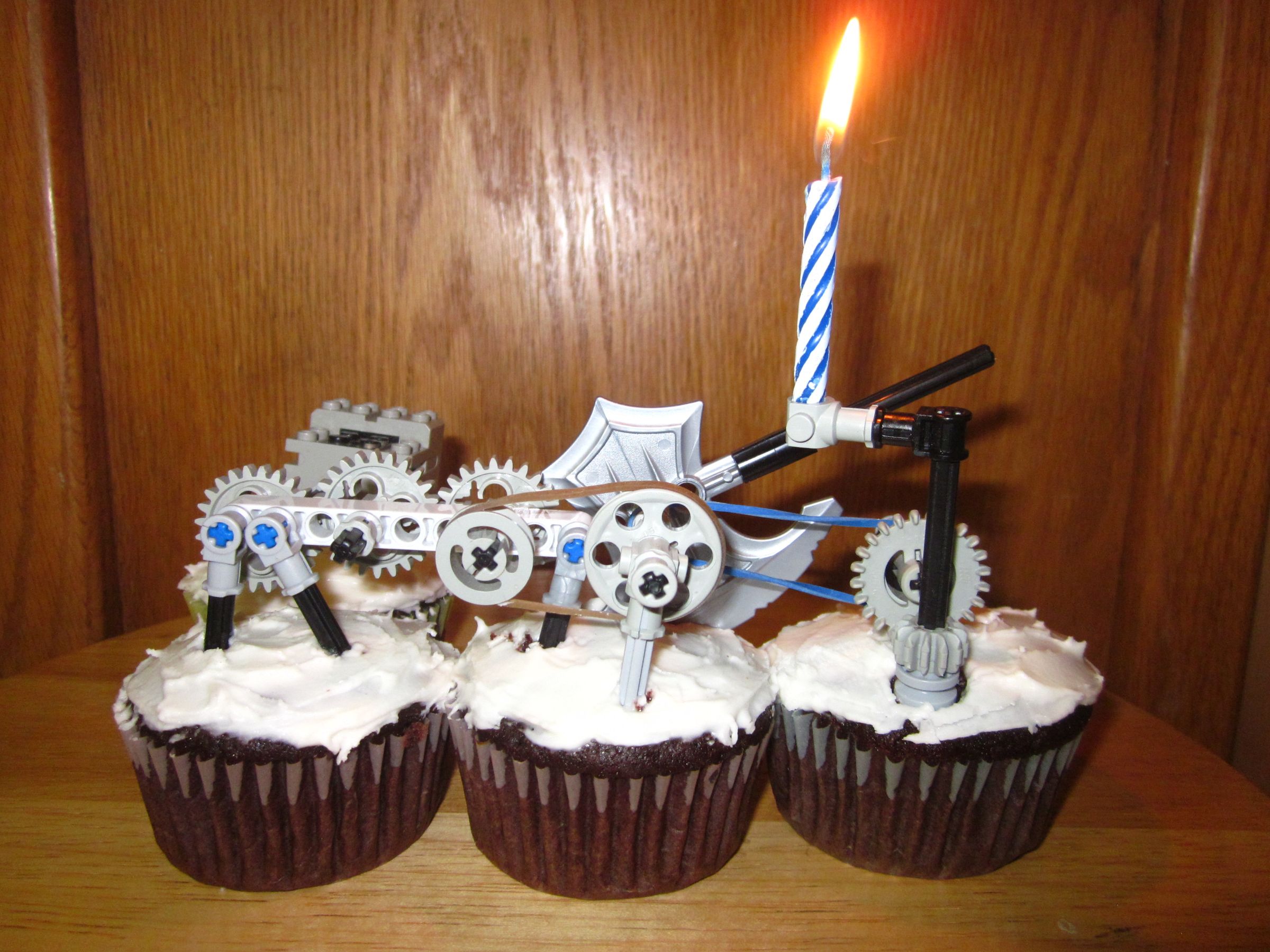 The Ultimate Lego Candle Spinning Cupcake Contraption