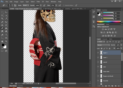 Creating the Torn Cloth Effect or the Deep Cuts(optional)