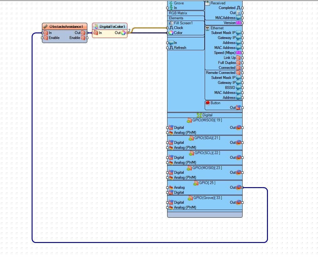 In Visuino Connect Components