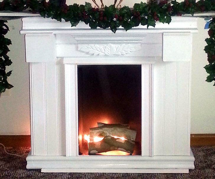 Mini Fireplace - Upcycled Materials