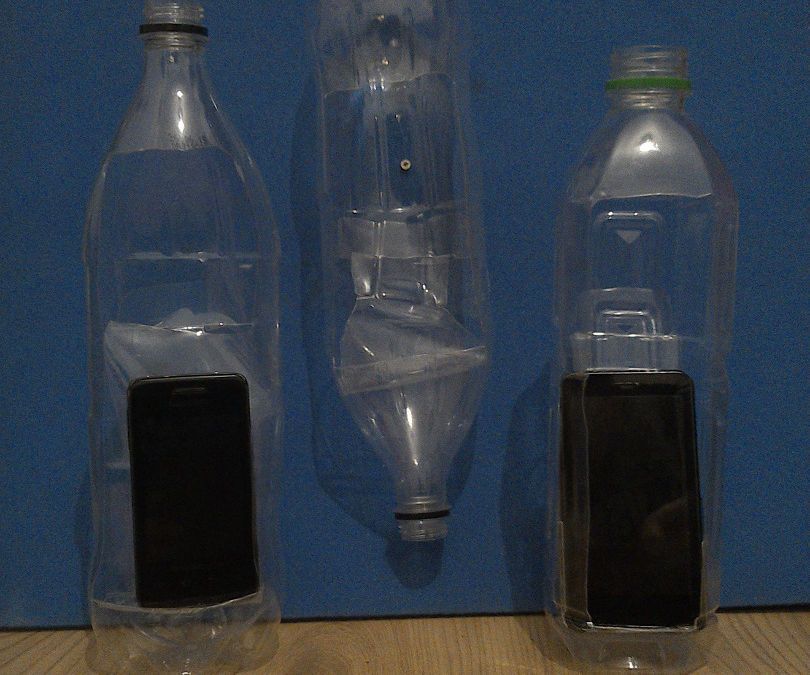 PET Soda Bottle to Phone Cradle