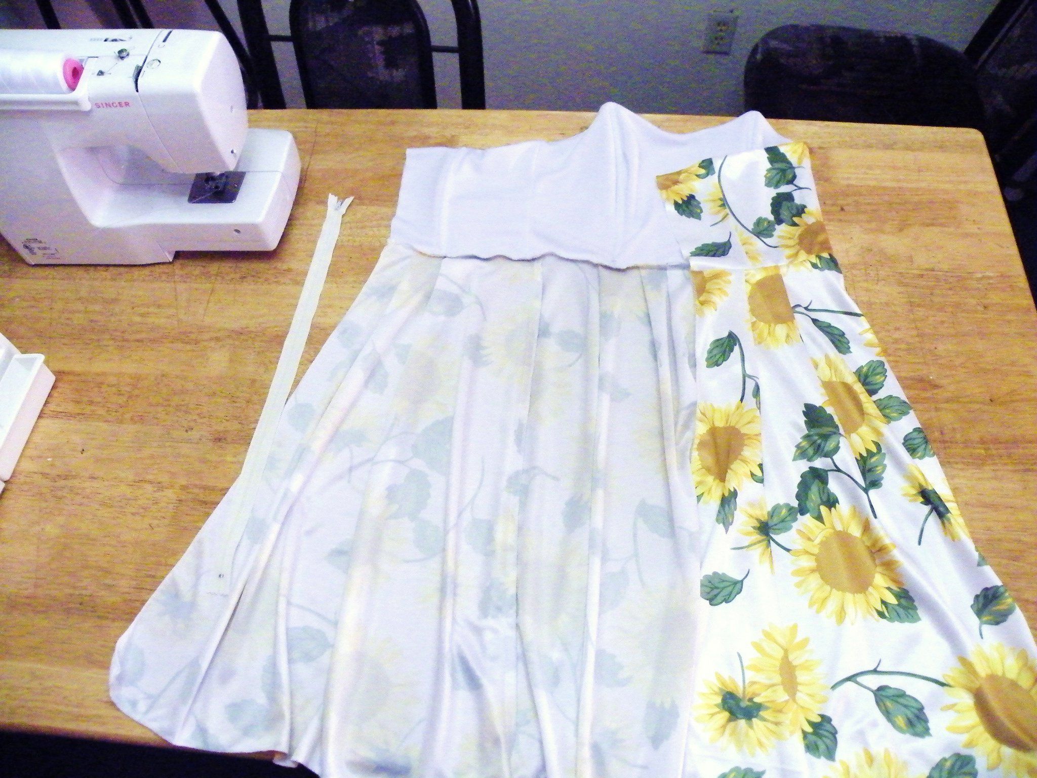 Tropical Sunflower Bustier Dress Creation Instructables