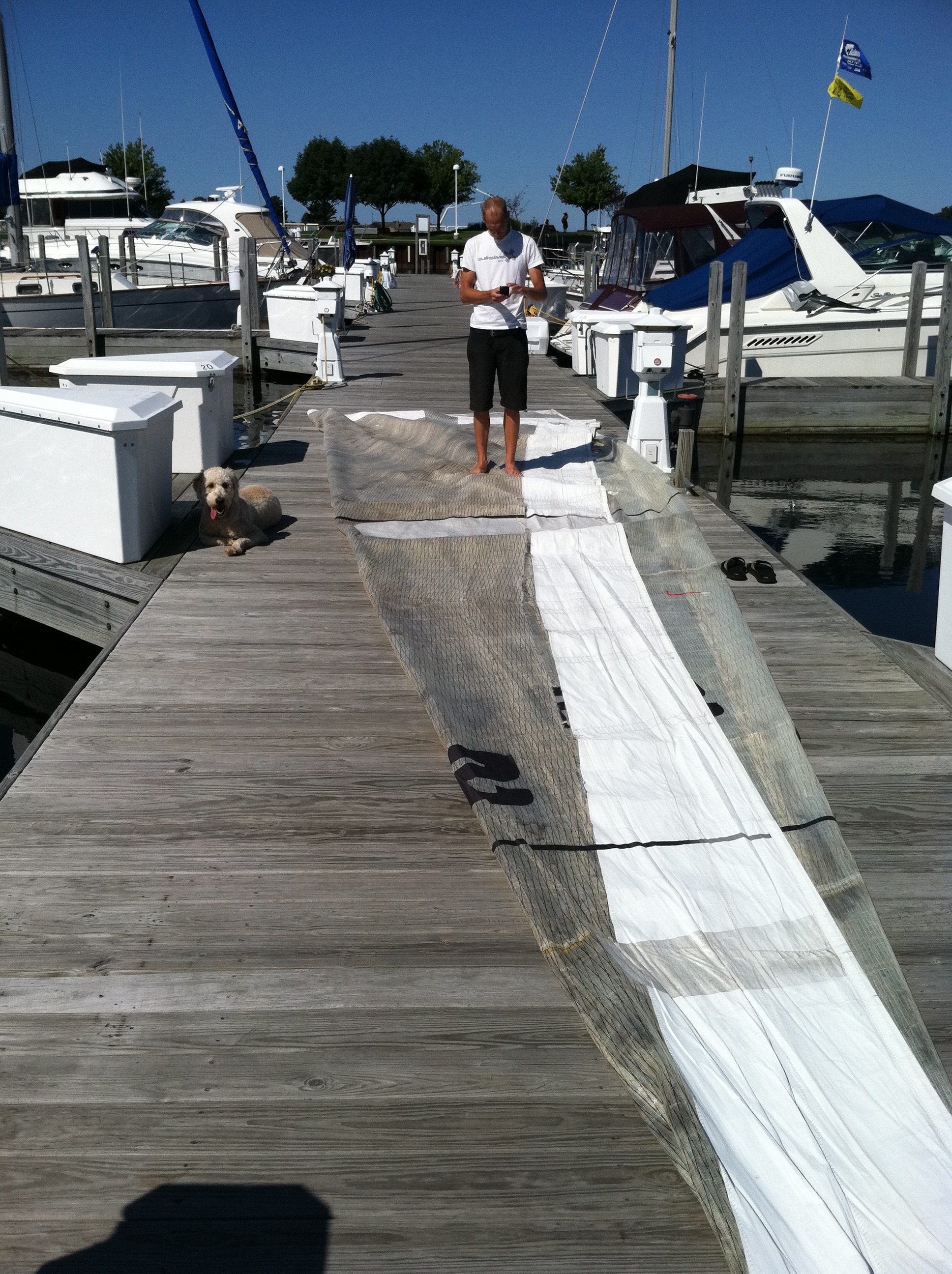Repairing a Headsail