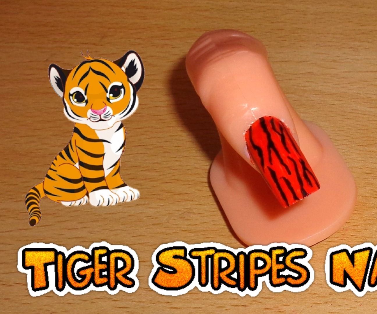 Tiger Stripes Nail Art