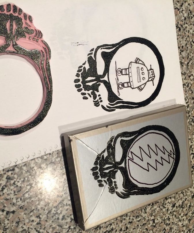 Steal-Your-Face Rubber Stamp