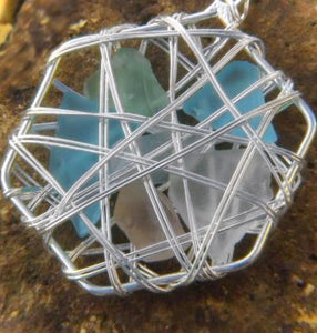 Sea Glass Basket Earrings