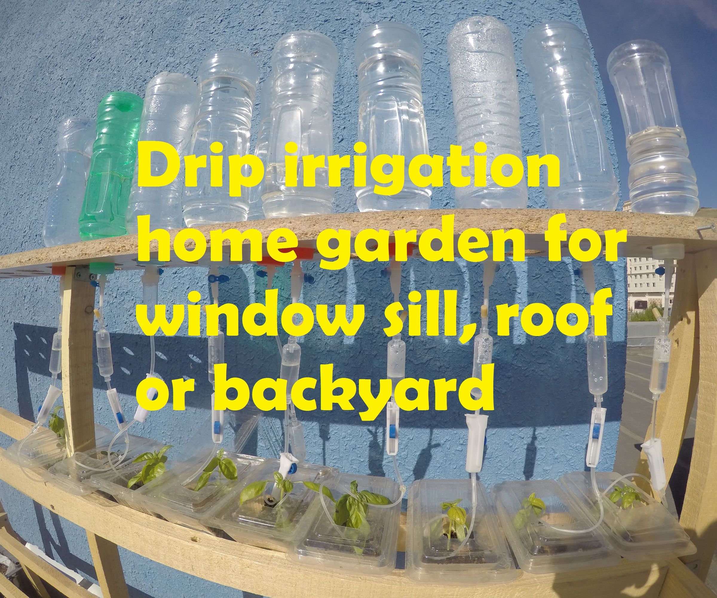 Drip Irrigation Home Garden for Window Sill, Roof or Backyard