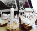Make a Detailed Paper Lighthouse and Windmill Craft on Found Rock's or Stone's