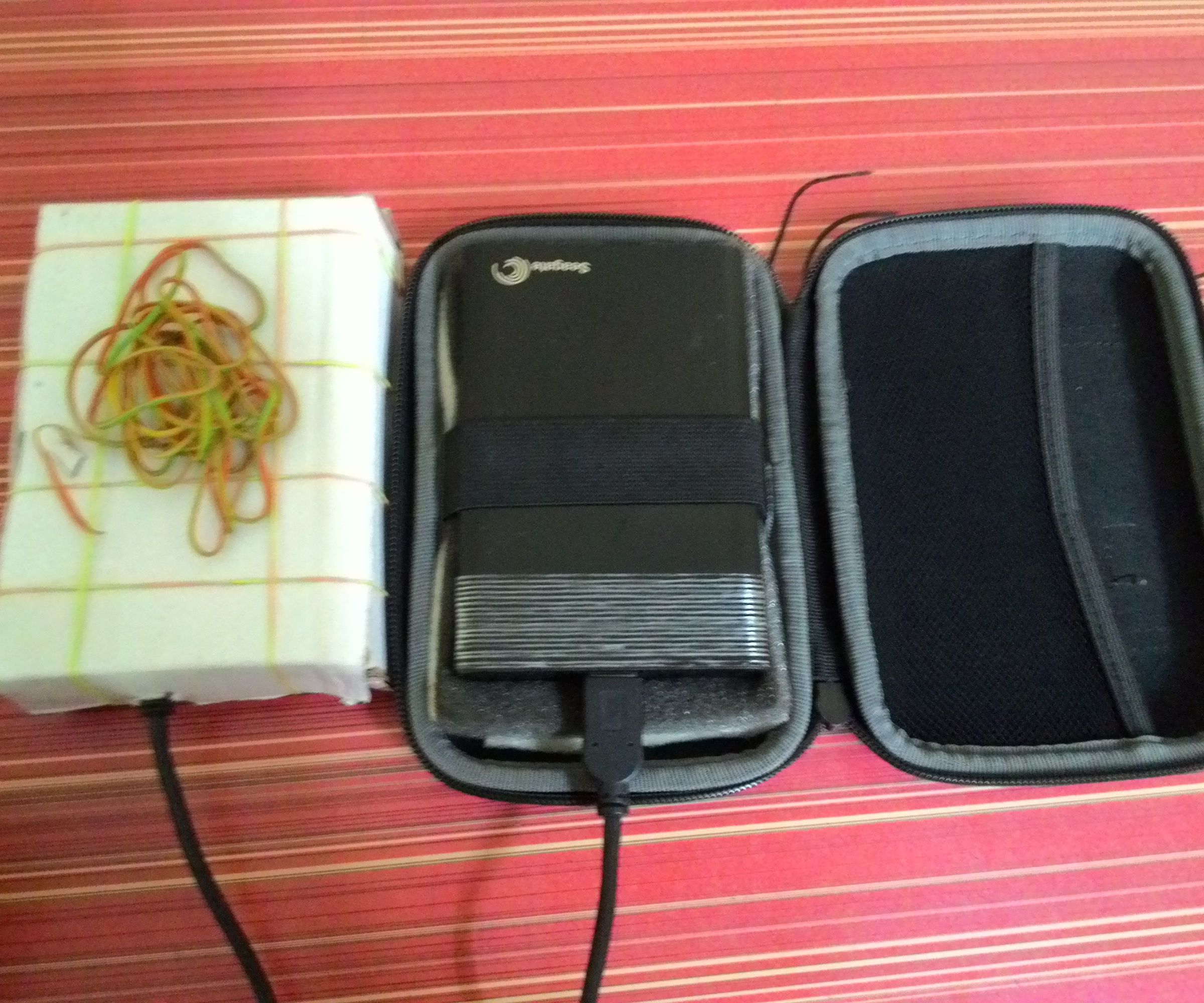 Rubber Band Challenge:- HARD DISK CASE