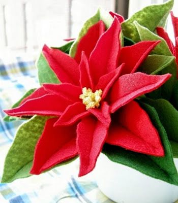 Garish and Lucky With Handmade Poinsettia Flowers